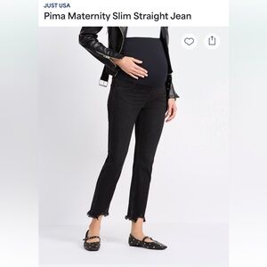 Just USA Black Maternity Ankle Jeans